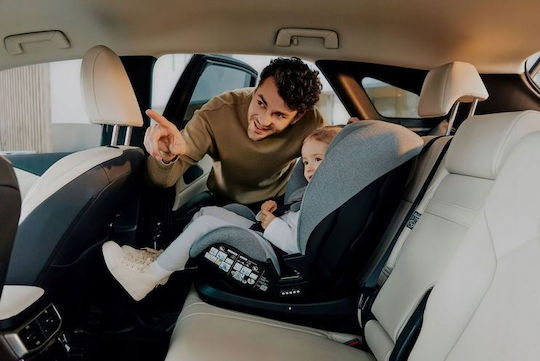 Lionelo Lavender Детско Столче за Кола i-Размер с Isofix Черен въглерод