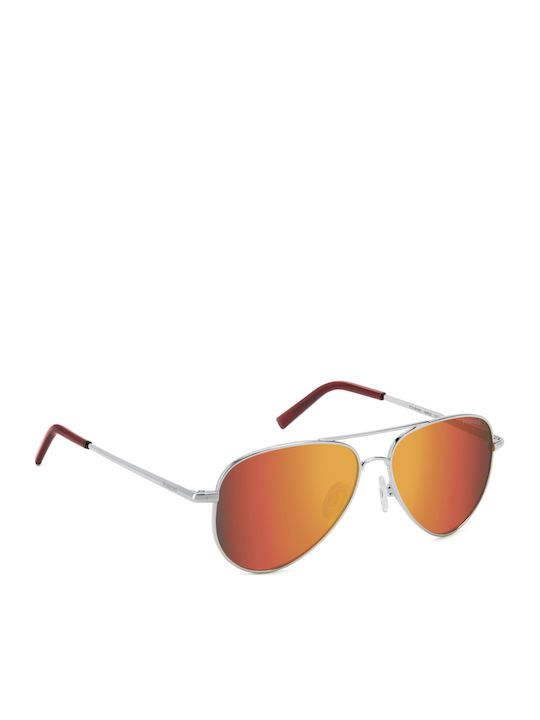 Polaroid Aviator Ochelari De Soare Pentru Copii Cu Lentilă Polarized Roșie
