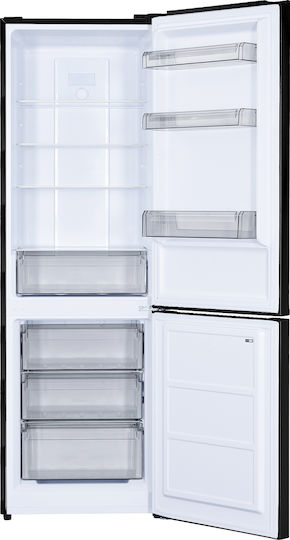 Robin Ψυγειοκαταψύκτης 293lt NoFrost Υ185xΠ60xΒ60εκ. Μαύρος RB-458BL