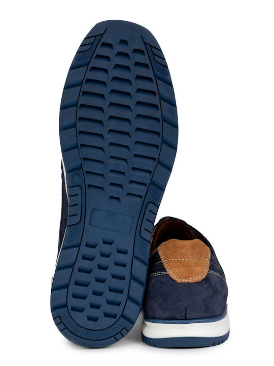 Leder Herren Freizeitschuhe Blau