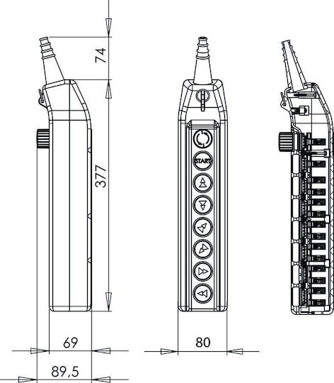 Spamel Industrial Push Button PKS-8W08
