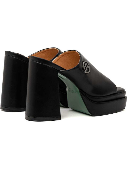 Replay Heel Mules Black