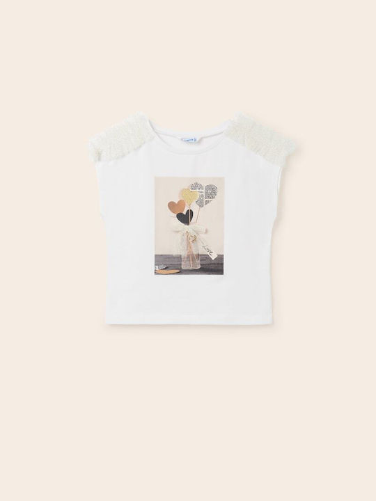 Mayoral Kids Blouse Short Sleeve White