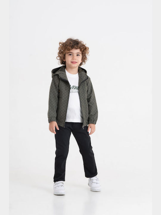 Trendy Shop Kinder Set mit Hose & Jacke Winter 3Stück HAKI