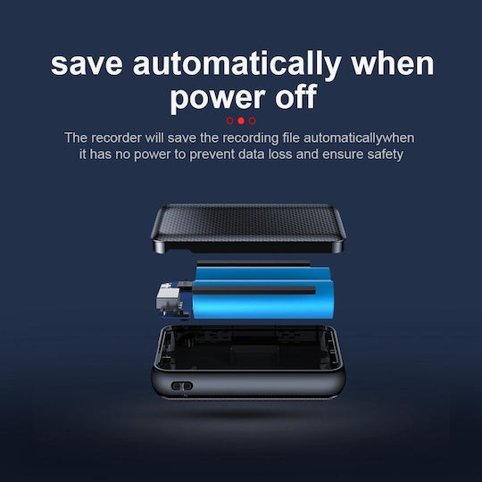 JnN Q75 Surveillance Bug Audio Recorder Power Bank Capacity 64GB