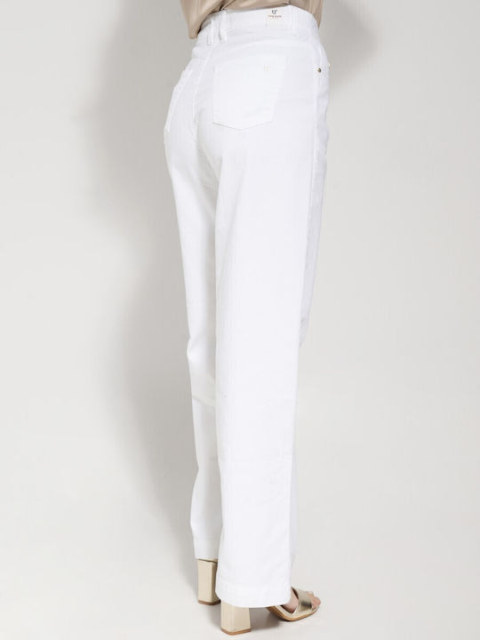 Damen Stoff Hose White