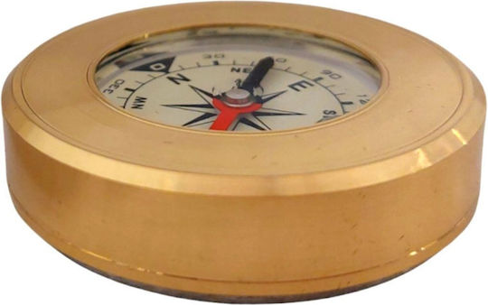 Gute Qualität Gold nautischen Kompass 6cm weiß rote Nadel Poseidon