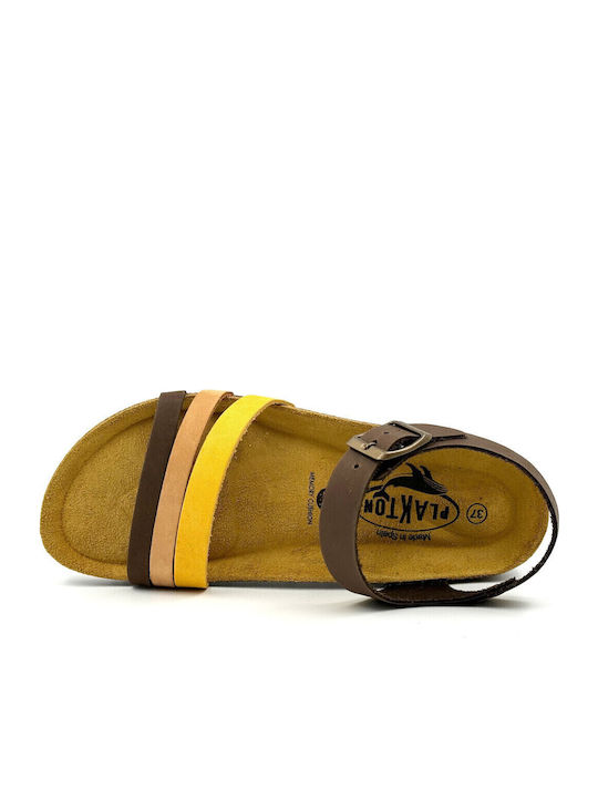 Banner Leather Women's Flat Sandals Anatomic Moresco/Cuoio/Mayo