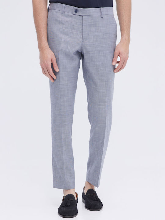 Trousers Elastic in Slim Fit Light Blue
