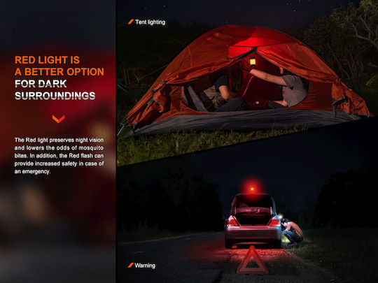 Fenix Pro Led Rechargeable Lantern for Camping with Flashlight & Powerbank 650lm Gray Grey Camo