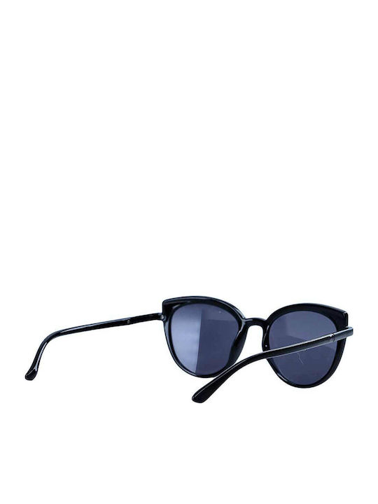 4F Damen Sonnenbrille mit Schwarz Gestell und Schwarz Linse 4FWSS24ASUNU044-74S
