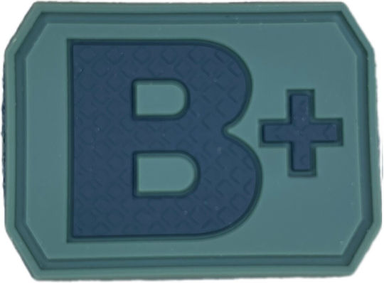 PVC Blood Type Patch Khaki A Negative