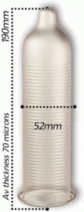 Pasante Προφυλακτικά Ribbed Pleasure 10τμχ 52mm με Ραβδώσεις Natural