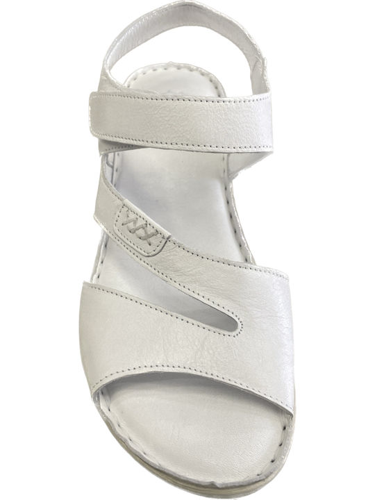 Gotsi Anatomic Anatomic Women's Leather Ankle Strap Platforms White