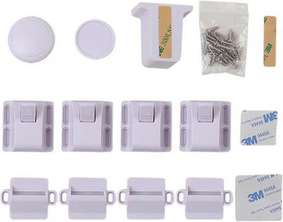 Edman Set with Magnet made of Plastic in White Color 4pcs