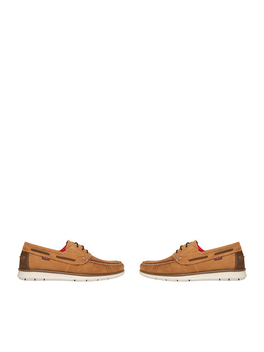 Δερμάτινα Ανδρικά Boat Shoes σε Καφέ Χρώμα