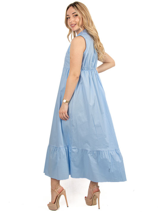 Ellen Summer Midi Dress Light Blue