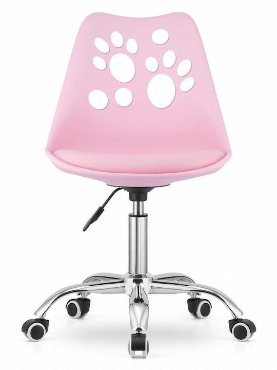 Desk Chair Print Pink 50x57x93.5cm
