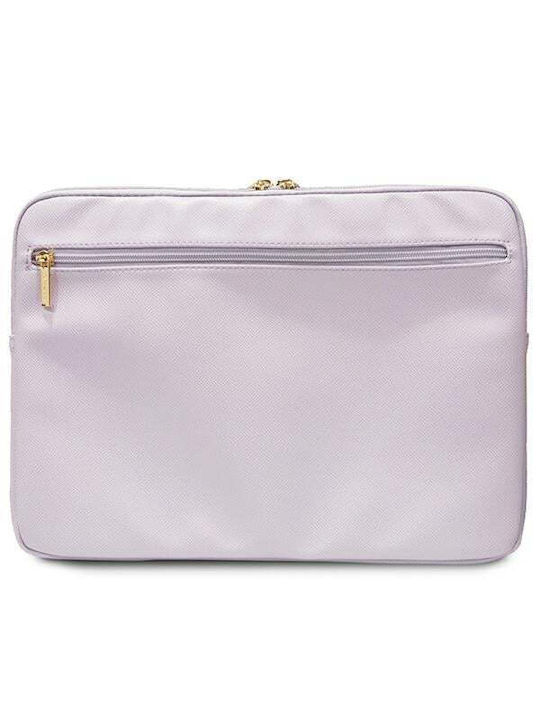 Guess Triangle 4G Tasche Fall für Laptop 14" in Lila Farbe
