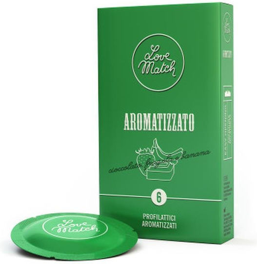 Love Match Προφυλακτικά Aromatizzato 6τμχ 53mm Strawberry