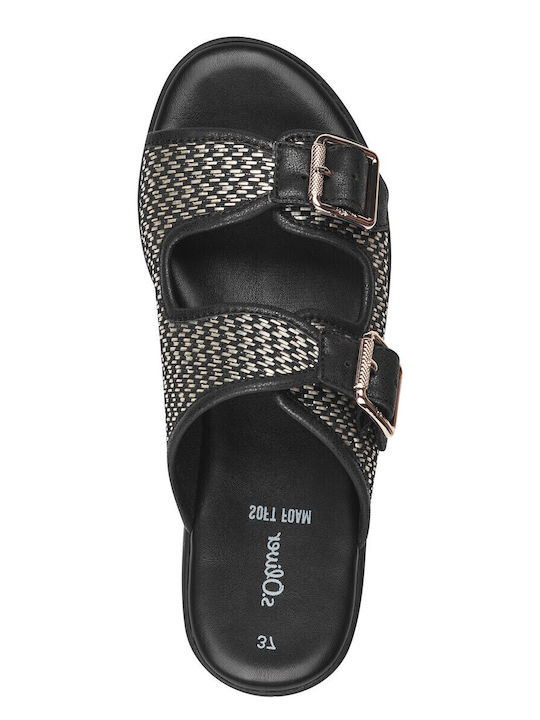 Women's Flat Sandals in Black Color
