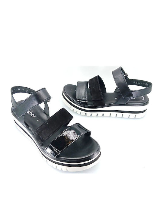 Leather Women's Anatomic Black Sandals
