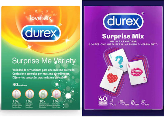 Durex Durex Überraschungs Mix 40 Stück 56mm Natürlich Kondome