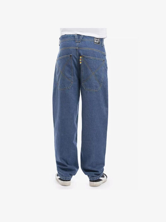 Homeboy Pantaloni de Bărbați din Jean în Linie Baggy Albastru