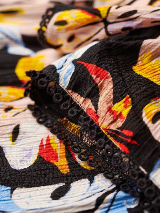 Women's Short Sleeve One-piece Shorts Multicolour
