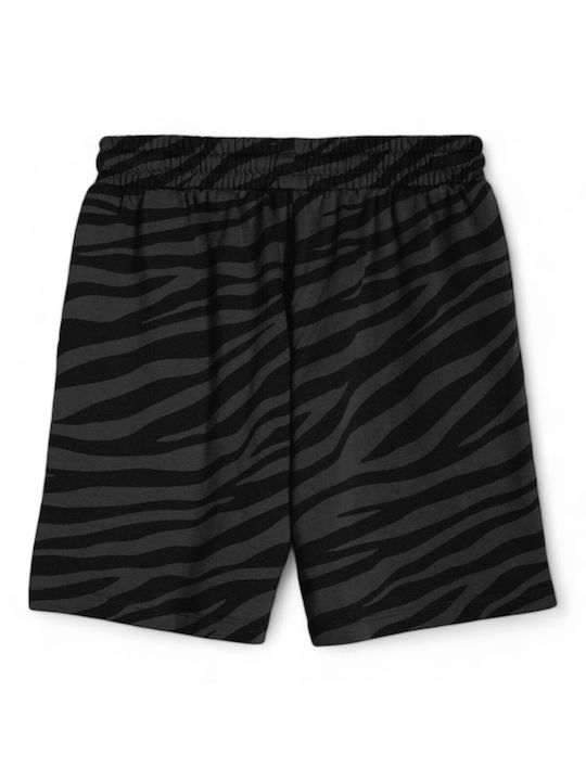 Freddy Women's Sporty Bermuda Shorts Terry Tone-on-tone zebra print