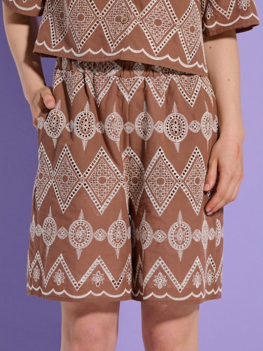 Women's Set with Shorts Brown