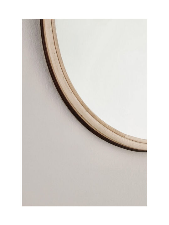 Bizzotto Mozambico Wall Mirror with Beige Rattan Frame 54x26cm 1pcs