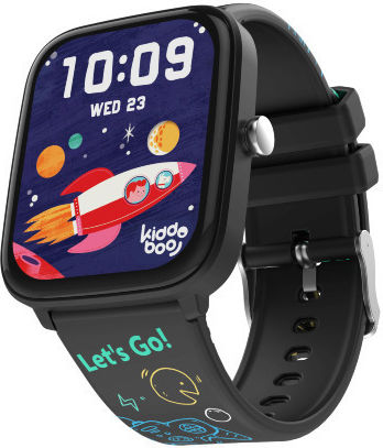 Kiddoboo 2.0 Smartwatch με Παλμογράφο (Μαύρο)