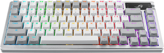 Asus ROG Azoth Fără fir Gaming Tastatură Mecanică 75% cu ROG NX Red comutatoare și iluminare RGB (Engleză Internațională) Alb