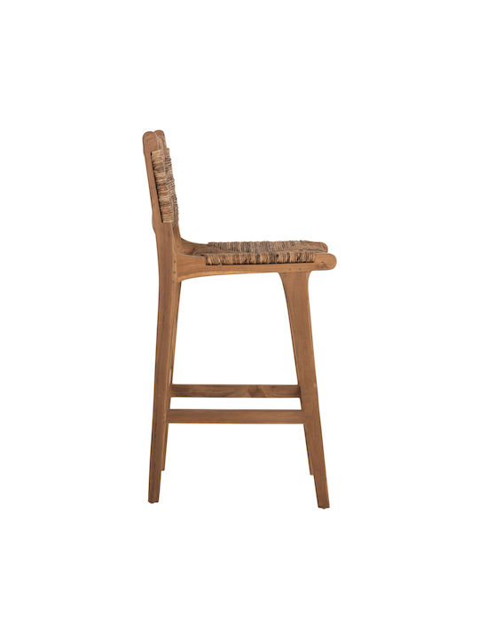 Stool for Bar Outdoor Wooden Natural-fish