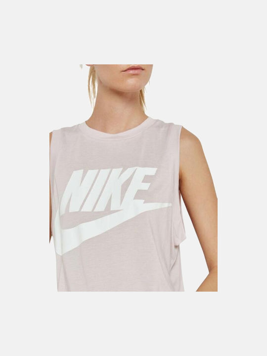 Nike Sportswear Essential Tank Damen Sportlich Bluse Ärmellos Rosa