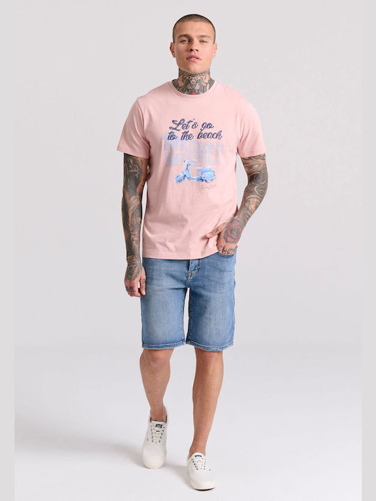 Funky Buddha Men's Short Sleeve T-shirt Pink