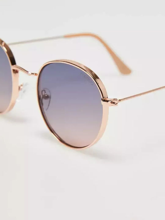 Make your image Women's Sunglasses with Rose Gold Metal Frame and Purple Gradient Lens L-OK-4308-Light-Pink