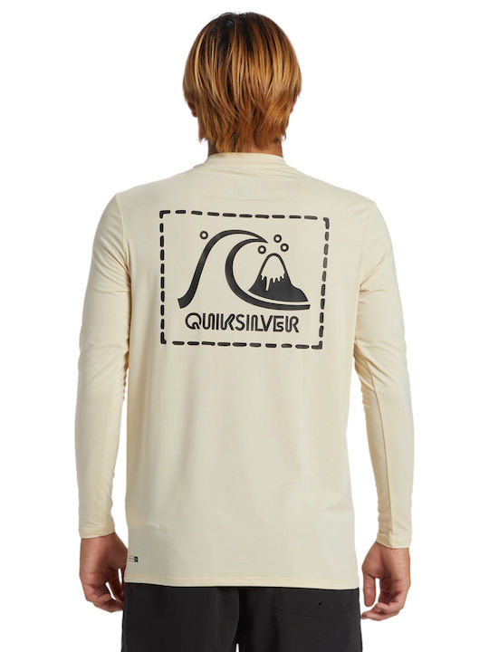 Quiksilver T-shirt Bărbătesc cu Mânecă Scurtă Ecru