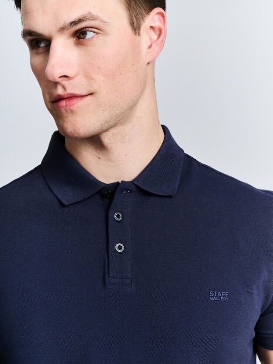 Staff Men's Short Sleeve Blouse Polo Blue