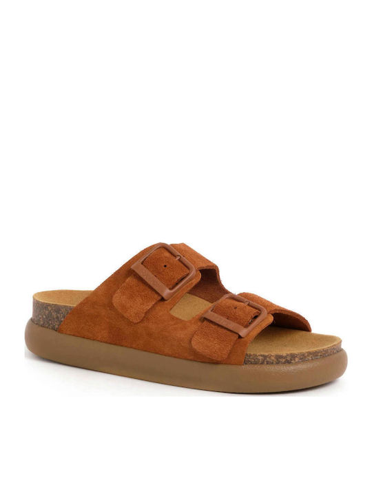 Noelle Women's Flat Sandals in Brown Color