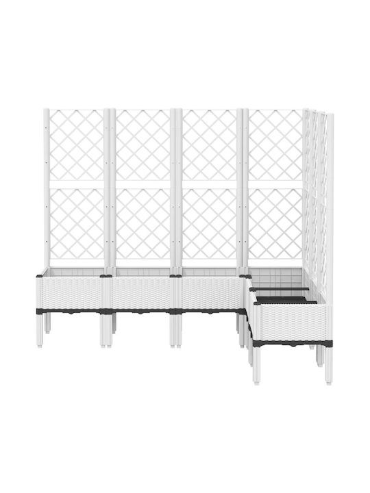 vidaXL Planter Box Plastic White 160x160x142cm.