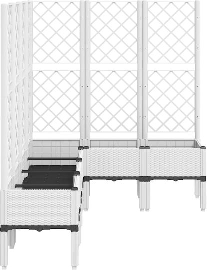 vidaXL Planter Box Plastic White 160x160x142cm.
