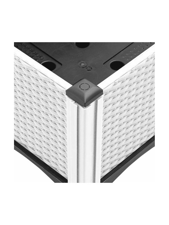 vidaXL Planter Box Plastic White 160x160x142cm.