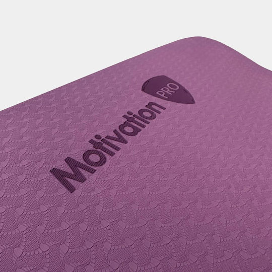 MotivationPro Exercise Mat Pink with Carry Strap (183x61cm)