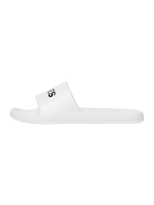 Jack & Jones Men's Slides White