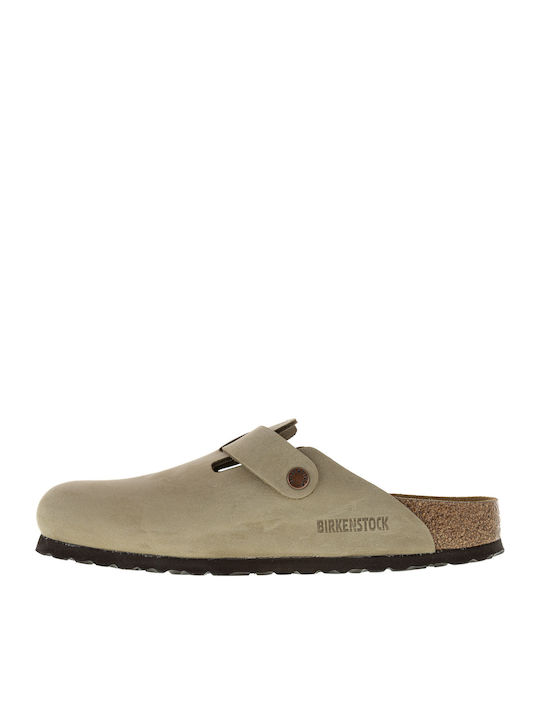 Boston Soft Footbed Men's Leather Slippers Brown