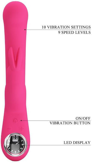 Pretty Love Functions Δονητής Rabbit με Απομακρυσμένο Έλεγχο 22cm Ροζ