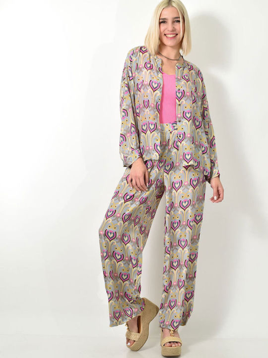 Set Shirt Hose bestickt Pink 23838