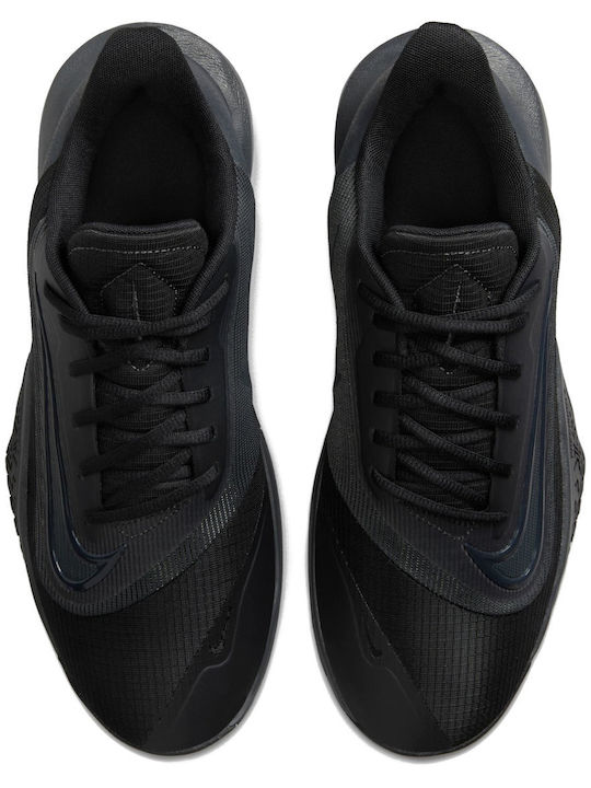 Nike Precision 7 Χαμηλά Μπασκετικά Παπούτσια Μαύρα